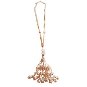Camille Crystal Tassel Necklace