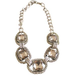 Leighton Rhinestone Chain Statement Necklace