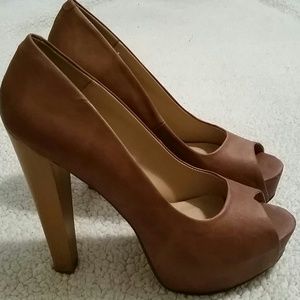 Peep toe heels