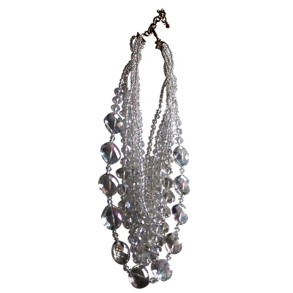 Blair Silver Beaded Statement Necklace