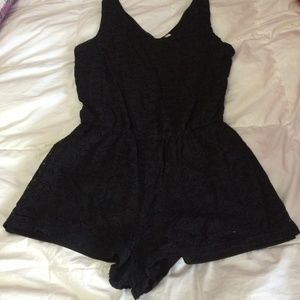 Black lace romper