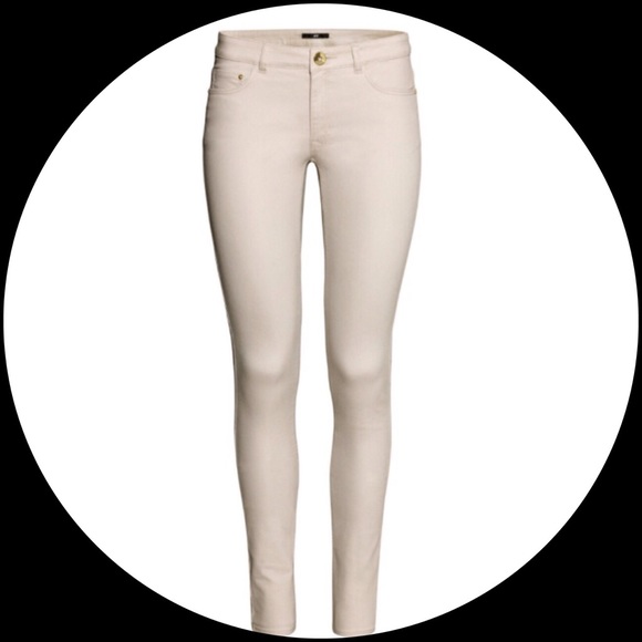 H&M slim-fit Twill pants light beige