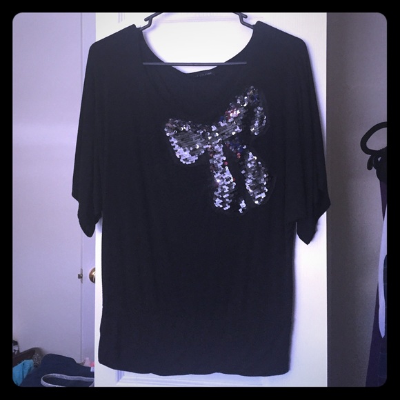 Love Culture Tops - Slouchy bow top Love Culture Tops - Slouchy bow top