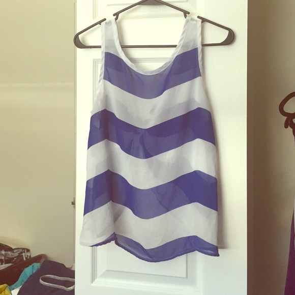 Rue21 Tops - Blue and white striped tank Rue21 Tops - Blue and white striped tank