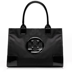 TORY BURCH NWT Mini Ella Nylon Tote Black