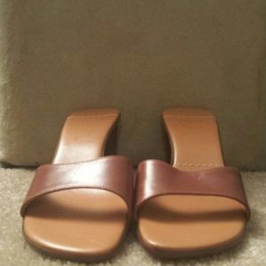 Italian Shoemakers Single Strap Leather Sandal