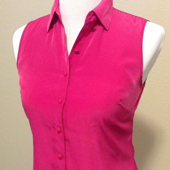 Banana Republic Tops - NWT sleeveless button down blouse- magenta! Banana Republic Tops - NWT sleeveless button down blouse- magenta!