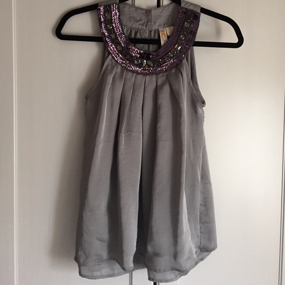 Bead and Sequin Layered Halter Top