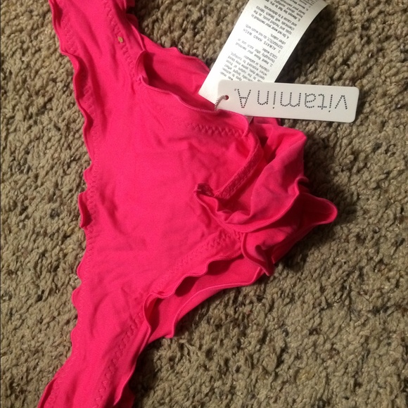 Hot pink  scrunch bottoms (like VS line) Swim suit