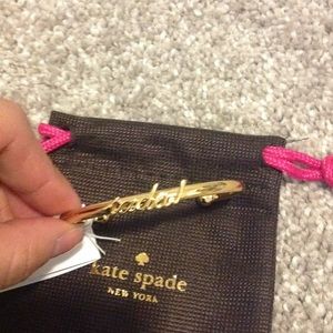 kate spade Jewelry - NWT Kate Spade gold tone idiom bangle. Dainty! kate spade Jewelry - NWT Kate Spade gold tone idiom bangle. Dainty!