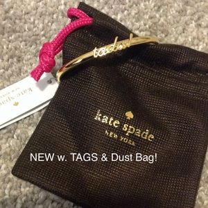 kate spade Jewelry - NWT Kate Spade gold tone idiom bangle. Dainty! kate spade Jewelry - NWT Kate Spade gold tone idiom bangle. Dainty!