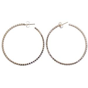 Serena Crystal Hoop Earrings Gold