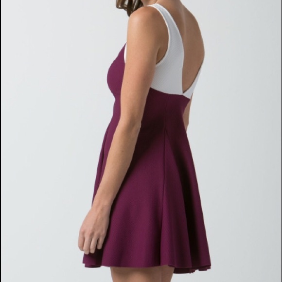 🎈LAST ONE🎈Wine Oxblood Cranberry & Cream Dress - Picture 2 of 2