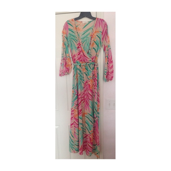 NWOT Printed Wrap Dress