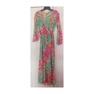 NWOT Printed Wrap Dress