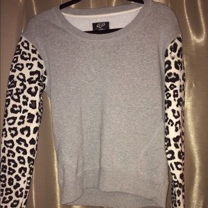 Fox Leopard print sweatshirt size small