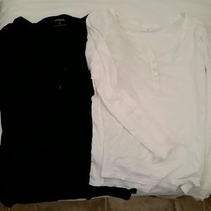 Basic black and white tees