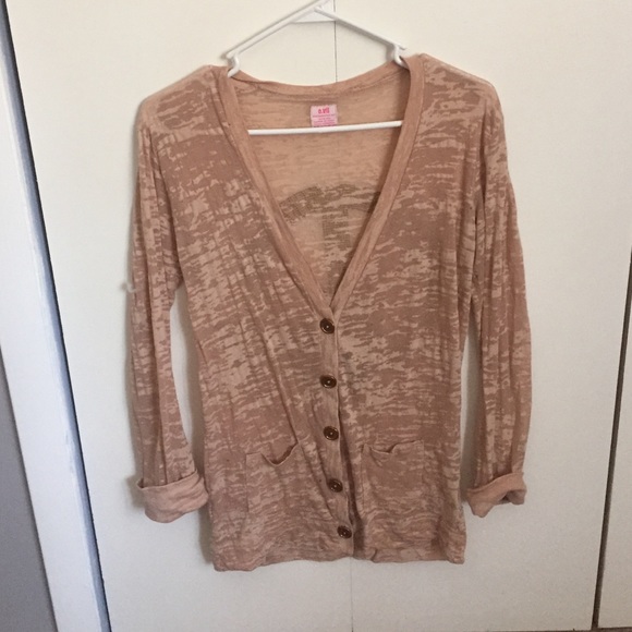 Burnout semi sheer peace cardigan