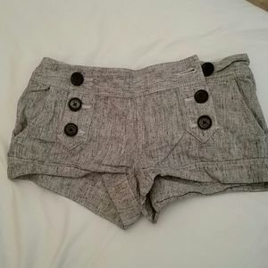 Black and white shorts