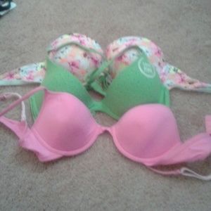 Pink bras