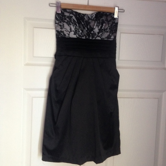 jcpenney Dresses Black Strapless Party Dress Poshmark
