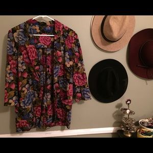 Vintage floral blazer/kimono