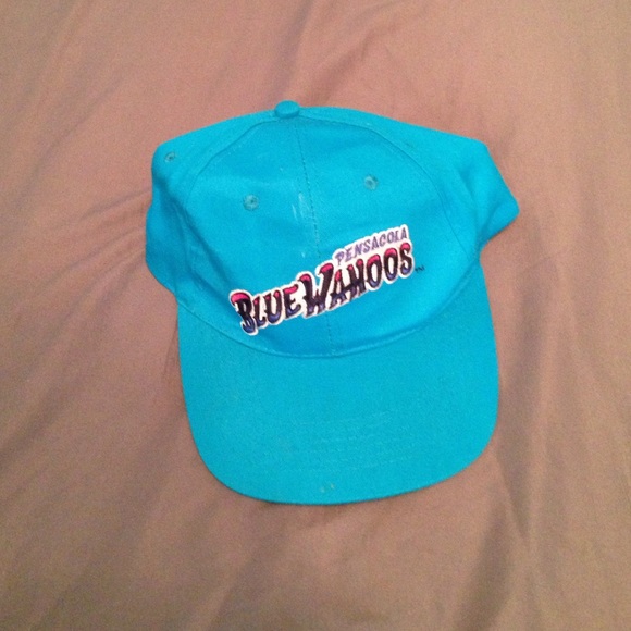 Blue Wahoos turquoise adjustable hat