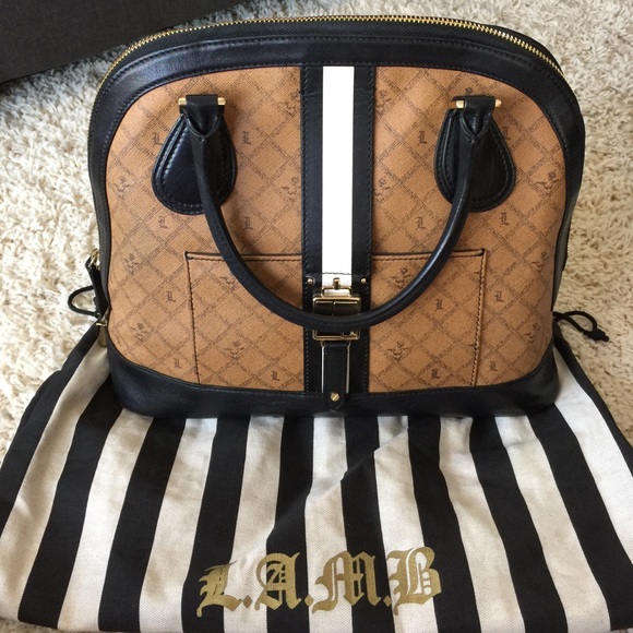 L.A.M.B. Montego Gwen Stefani Handbag saddle tan