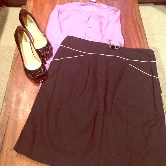 Anthropologie Black pencil skirt