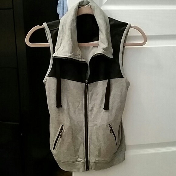 Grey and black vest