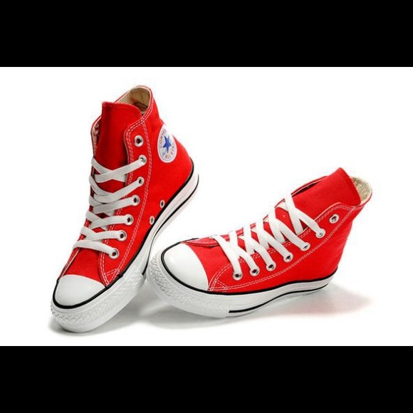 Red hightop converse