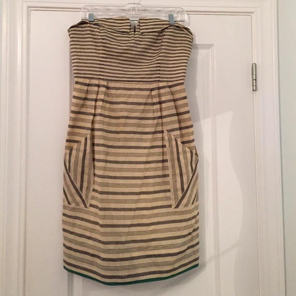 Anthropologie's Maeve strapless striped dress