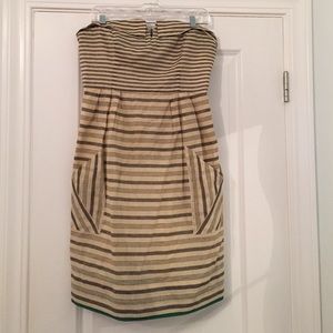 Anthropologie's Maeve strapless striped dress
