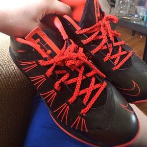 Lebron X Crimson orange/black lows