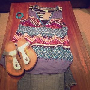 Anthropologie V-neck tunic