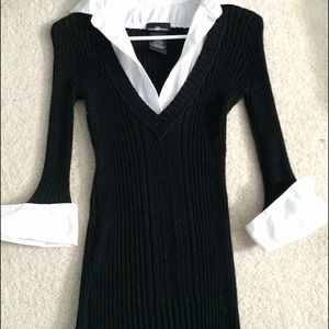 ▪️▫️Black sweater dress shirt▫️▪️