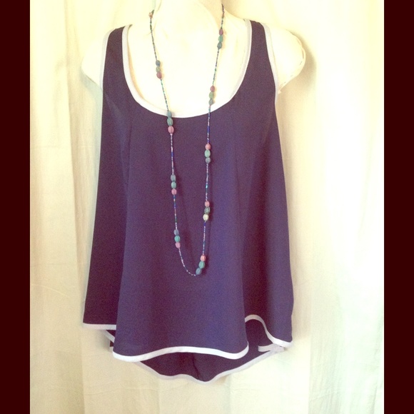 SOLD BUNDLE high-low top, exposed zip NEVER WORN