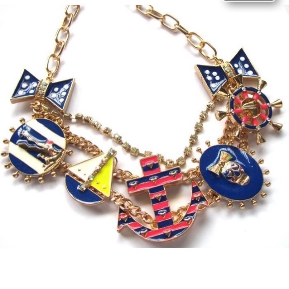 GCnavy style rudder/anchor/shield Necklace - Picture 3 of 3
