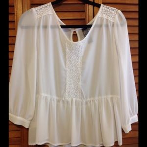 White Chiffon Top