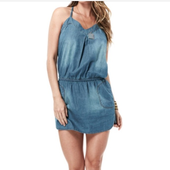 love stitch denim dress