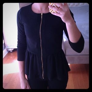 Black peplum top