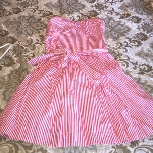 Abercrombie & Fitch white and red stripe dress