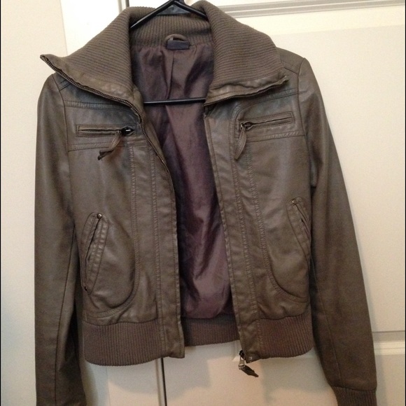 Sparkle and fade leather jacket