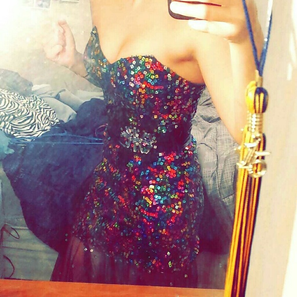 Slimming suquin prom dress