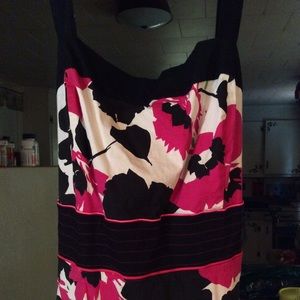 Pink and Black Floral Dress by Taboo - 2X 💕 SALE