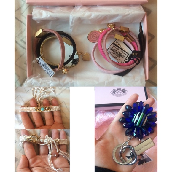Juicy Couture Bundle, keychain, elastics, bracelet