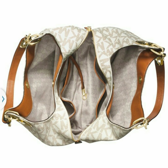 Michael Kors FULTON vanilla signature handbag - Picture 4 of 4