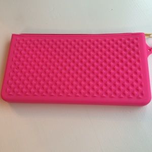 Pink silicone rubber wristlet