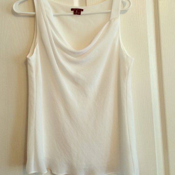 Theory Tops - Theory White Silk Tank