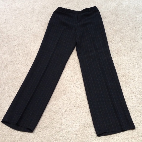 Ann Taylor Black Pin Stripe Pants